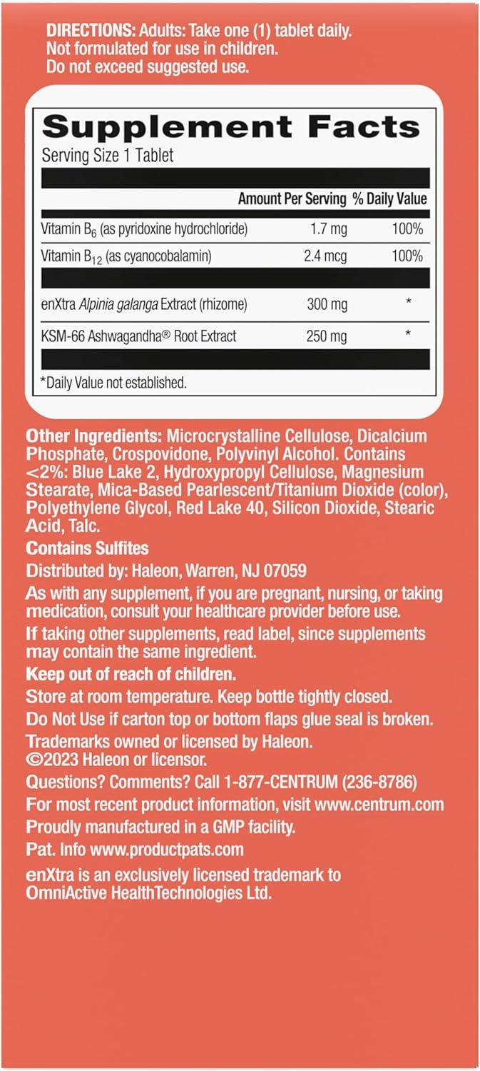 image:imageCentrum Clear Mind and Calm Mood Menopause Support Tablets with Clinically Studied enXtra 30 Count30 Count Pack of 1