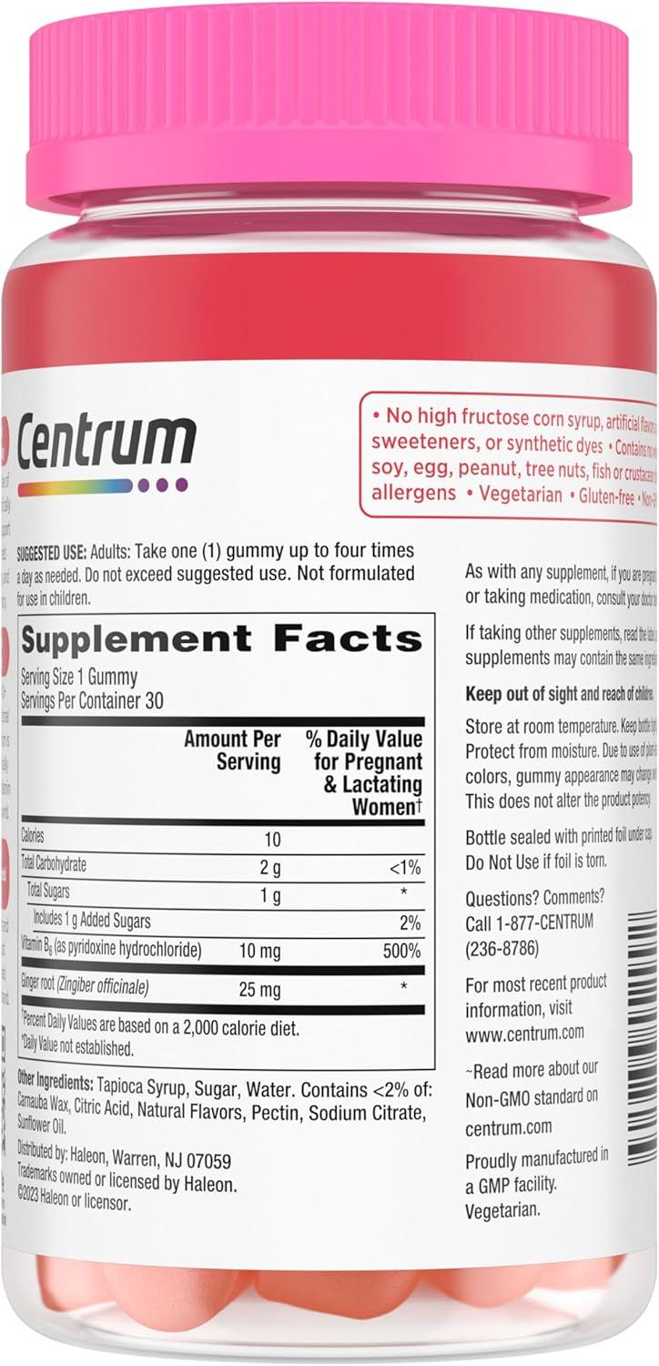 image:imageCentrum Morning Sickness Relief Gummies Citrus Ginger Flavor 60 Count Up to 60 Day Supply