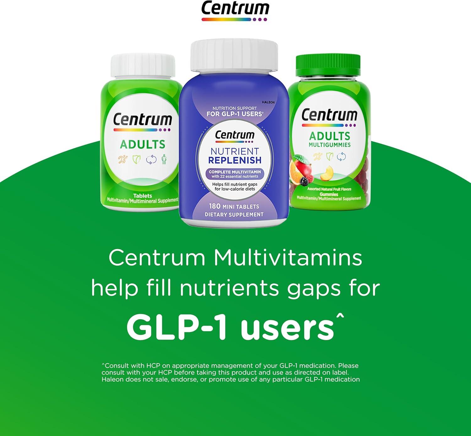 image:imageCentrum MultiGummies Gummy Multivitamin for Adults MultivitaminMultimineral Supplement with Vitamins D B and E Assorted Fruit Flavor 18 CountNew