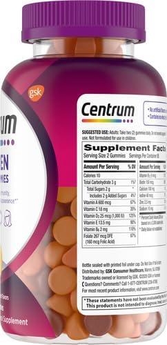 image:imageCentrum MultiGummies Gummy Multivitamin for Women MultivitaminMultimineral Supplement with Vitamin D3 B and Antioxidants Assorted Fruit Flavor 170 Count170 Count Pack of 2