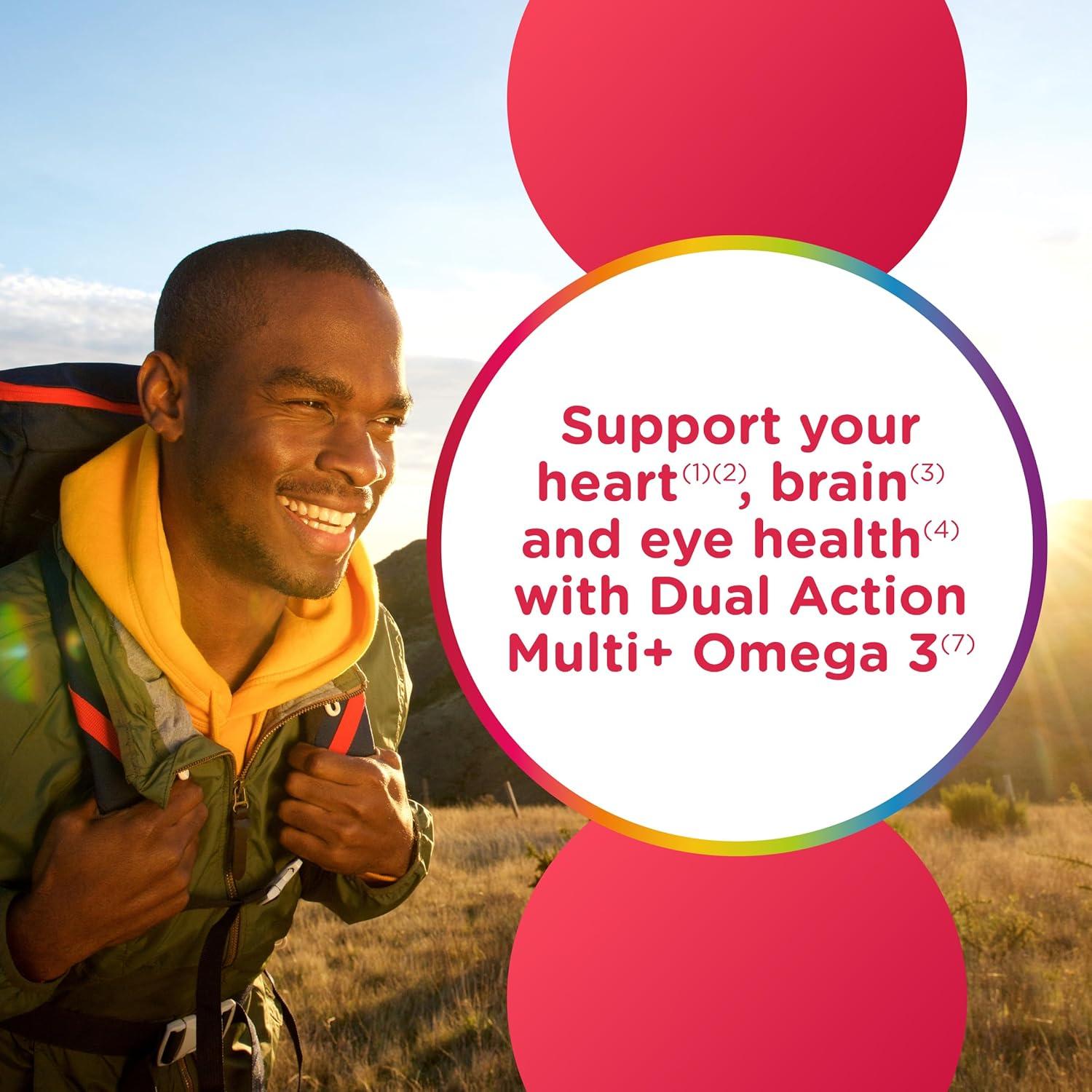 image:imageCentrum MultiGummies Multi Omega 3 Dual Action Adult Multivitamin MultivitaminMultimineralOmega 3 Supplement StrawberryLemonOrange Flavors 110 CountNew
