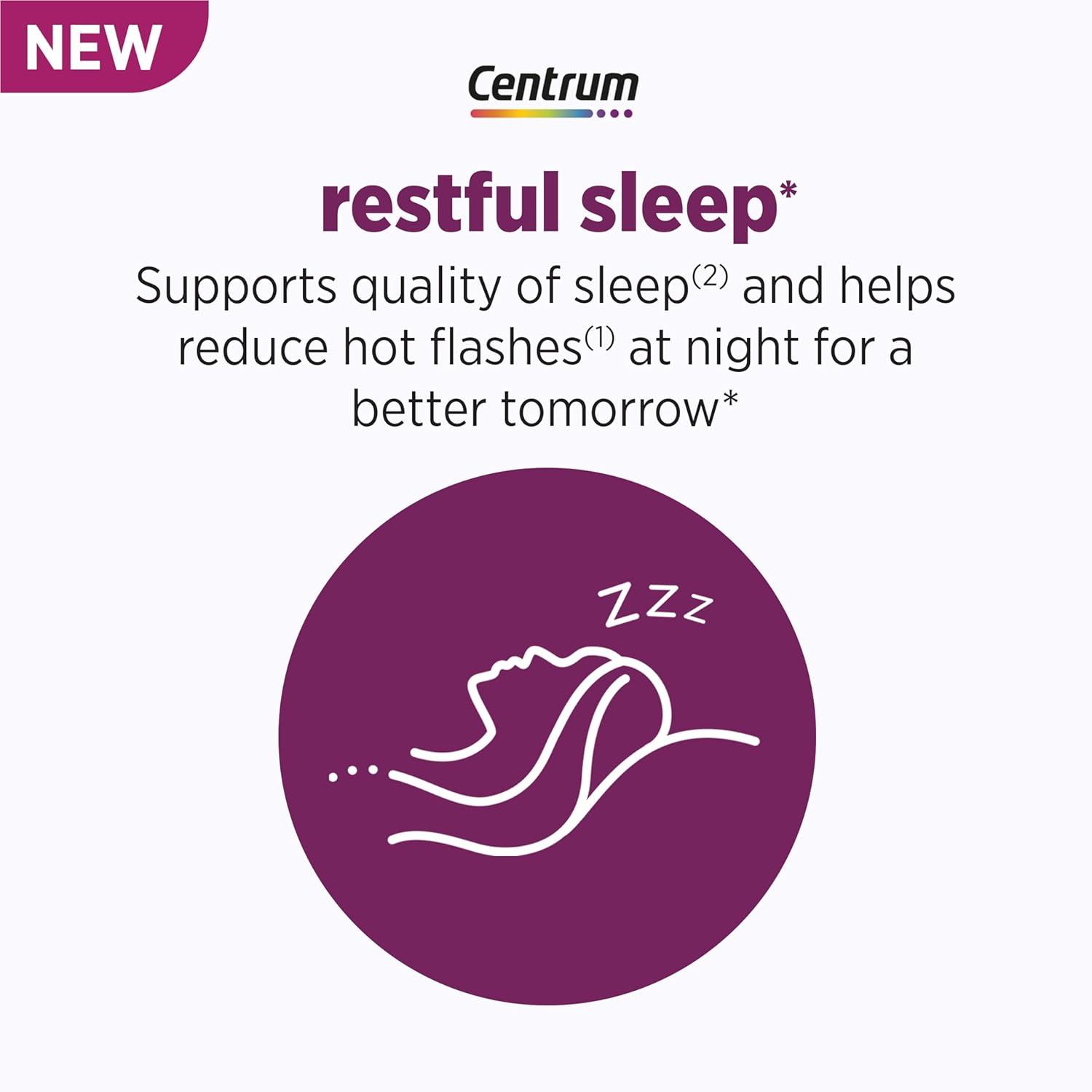 image:imageCentrum Restful Sleep Menopause Support Tablets Supplement with Clinically Studied DailyZz and geniVida 28 Count28 Count Pack of 2