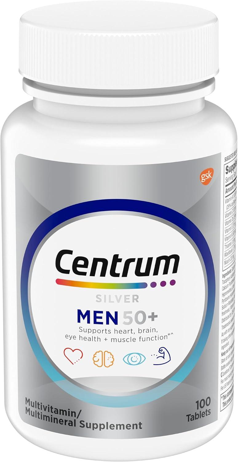 image:imageCentrum Silver Mens 50 Multivitamin with Vitamin D3 BVitamins Zinc for Memory and Cognition 200 TabletsNew