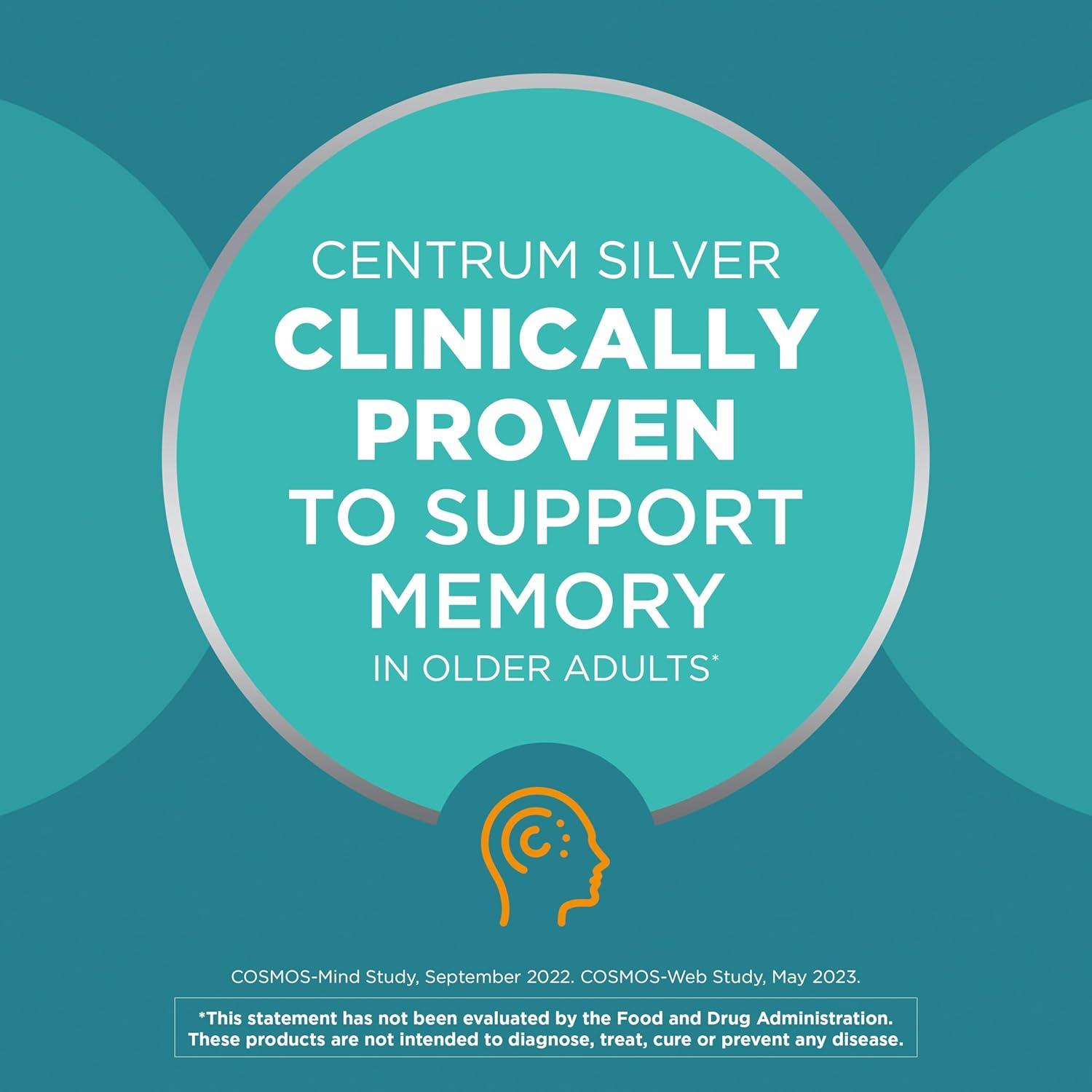 image:imageCentrum Silver Mens 50 Multivitamin with Vitamin D3 BVitamins Zinc for Memory and Cognition 200 TabletsNew