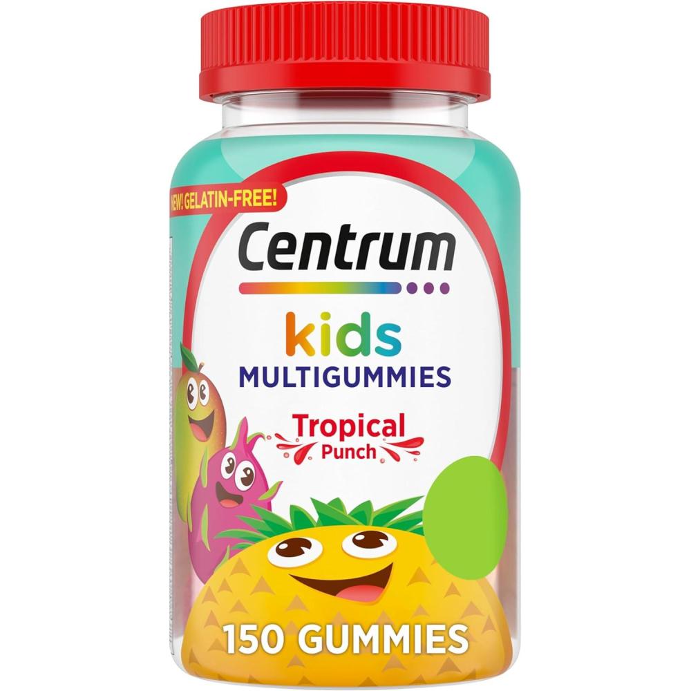 image:imageCentrum Kids Multivitamin Gummies Tropical Punch Flavor Made With Natural Flavors Stocking Stuffer 150 Count 150 Day Supply