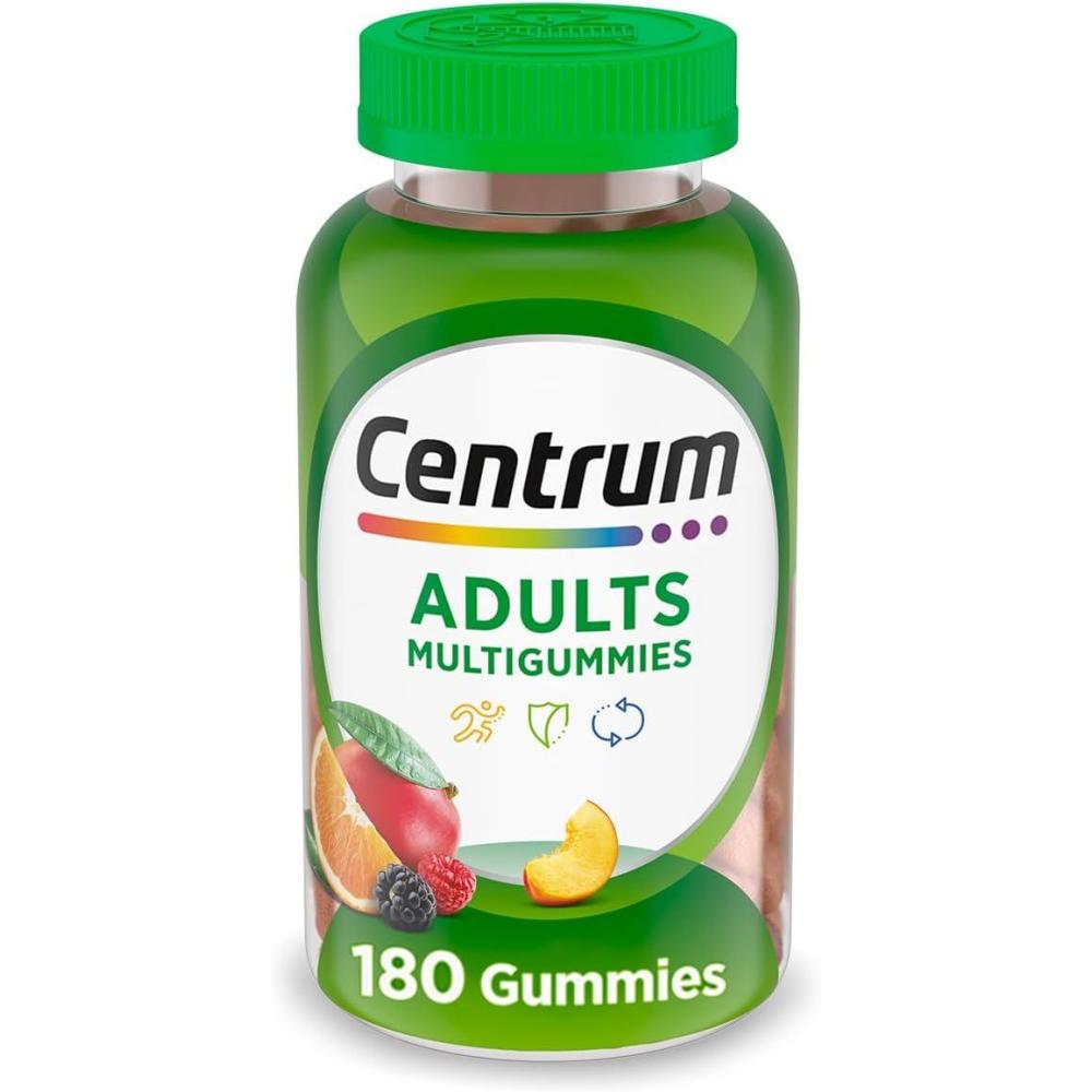 image:imageCentrum MultiGummies Gummy Multivitamin for Adults MultivitaminMultimineral Supplement with Vitamins D B and E Assorted Fruit Flavor 18 CountNew