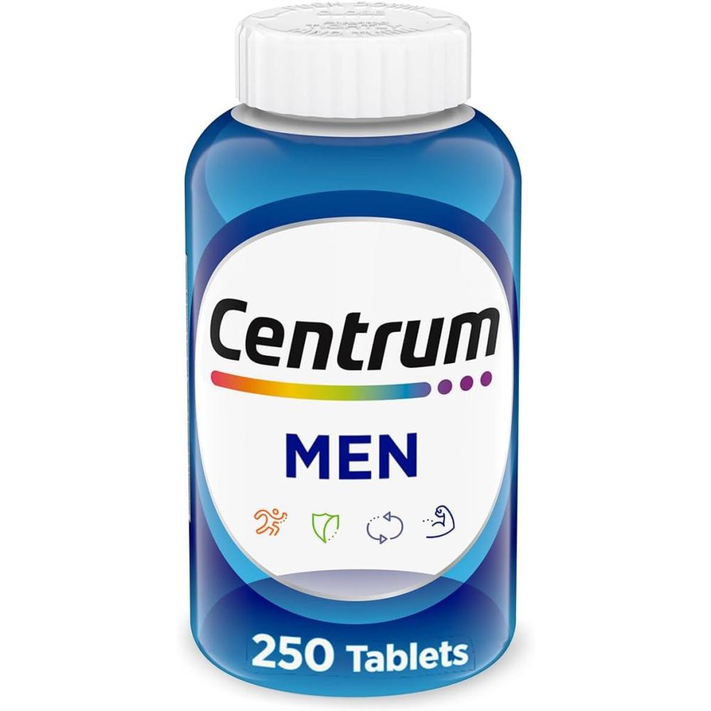 image:imageCentrum Multivitamin for Men MultivitaminMultimineral Supplement with Vitamin D3 B Vitamins and Antioxidants Gluten Free NonGMO Ingredients 250 Count250 Count Pack of 1