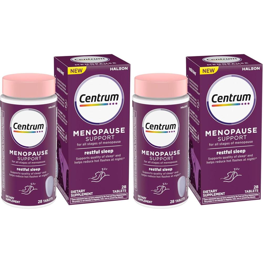 image:imageCentrum Restful Sleep Menopause Support Tablets Supplement with Clinically Studied DailyZz and geniVida 28 Count28 Count Pack of 2
