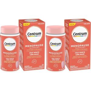 Centrum Clear Mind and Calm Mood Menopause Support Tablets, with Clinically Studied enXtra, 30 Count(30 Count (Pack of 2))