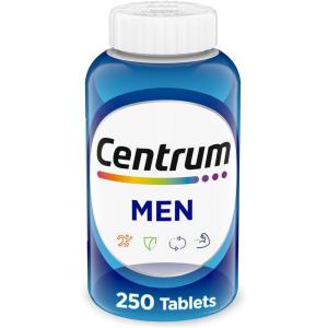Centrum Multivitamin for Men, Multivitamin/Multimineral Supplement with Vitamin D3, B Vitamins and Antioxidants, Gluten Free, Non-GMO Ingredients – 250 Count(250 Count (Pack of 1))