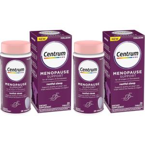 Centrum Restful Sleep Menopause Support Tablets, Supplement with Clinically Studied DailyZz and geniVida, 28 Count(28 Count (Pack of 2))